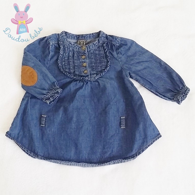 Robe jean + T-shirt mauve bébé fille 3-6 MOIS (62 cm) MEXX