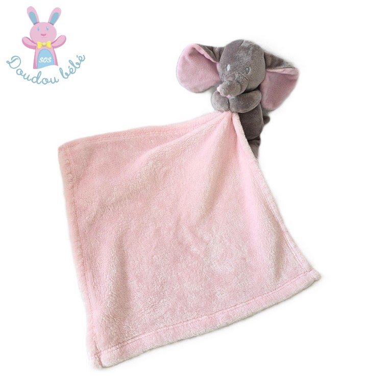 Doudou éléphant gris rose SIMBA NICOTOY