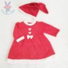 Robe de Noël rouge + bonnet bébé fille 12 MOIS