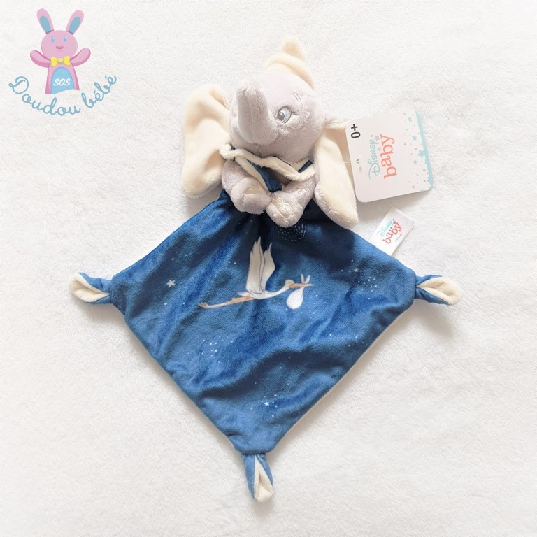 Iléoudoudou - Doudou Dumbo  Dumbo-bleu-et-blanc-Disney-Baby