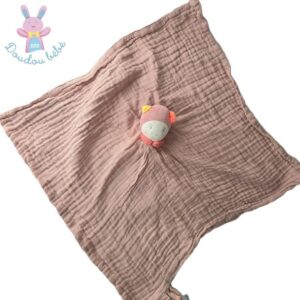 Doudou plat Poupée lange rose Mademoiselle et Ribambelle MOULIN ROTY