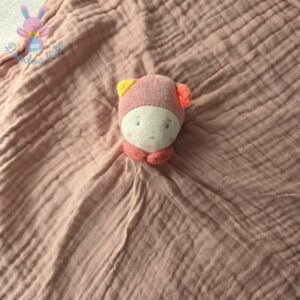 Doudou plat Poupée lange rose Mademoiselle et Ribambelle MOULIN ROTY