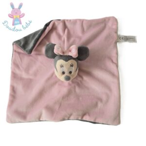 Doudou plat Souris Minnie gris et rose DISNEY