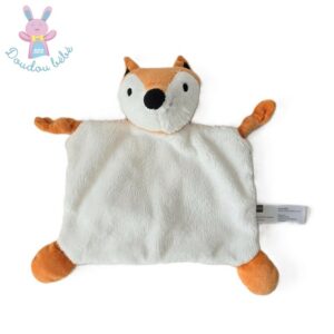 Doudou plat Renard blanc orange noir tout doux HEMA