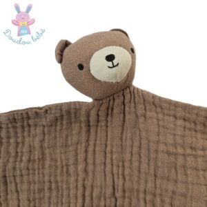 Doudou plat Ours lange marron et blanc H&M