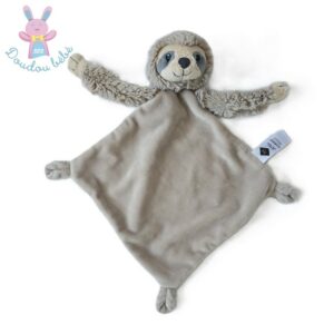 Doudou plat Paresseux Singe beige crème tout doux TEX BABY