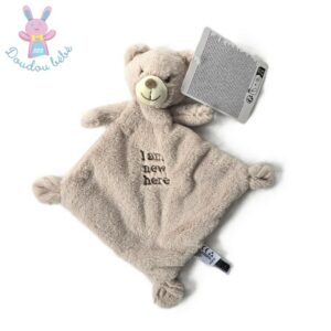 Doudou plat Ours beige crème « I am new here » NICOTOY C&A