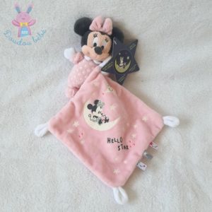 Peluche Minnie Mouse noir blanc grelot Disney Baby jouet éveil