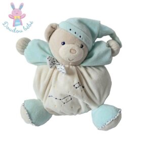 Doudou Ours boule « Ma petite étoile » blanc bleu Patapouf KALOO