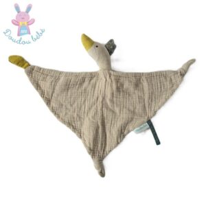 Doudou plat Oie lange beige Le voyage d’Olga MOULIN ROTY