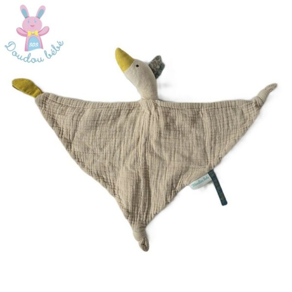 Doudou plat Oie lange beige Le voyage d'Olga MOULIN ROTY