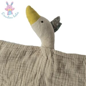 Doudou plat Oie lange beige Le voyage d’Olga MOULIN ROTY