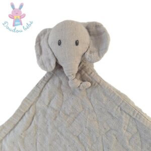 Doudou plat éléphant lange gris Tembo NATTOU