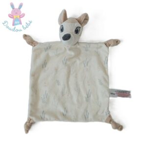 Doudou plat Biche Bambi beige écru fleurs DISNEY PRIMARK