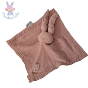 Doudou plat Lapin tricot rose NATTOU