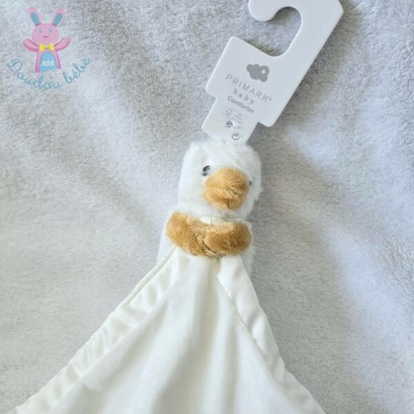 Doudou Canard blanc orange mouchoir "born in 2024" PRIMARK