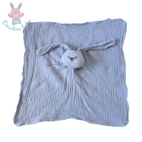 Doudou plat Lapin lange bleu NATTOU