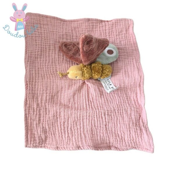 Doudou plat Papillon lange rose et coloré LITTLE DUTCH