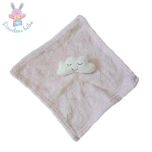 Doudou plat Nuage blanc polaire rose Gémo