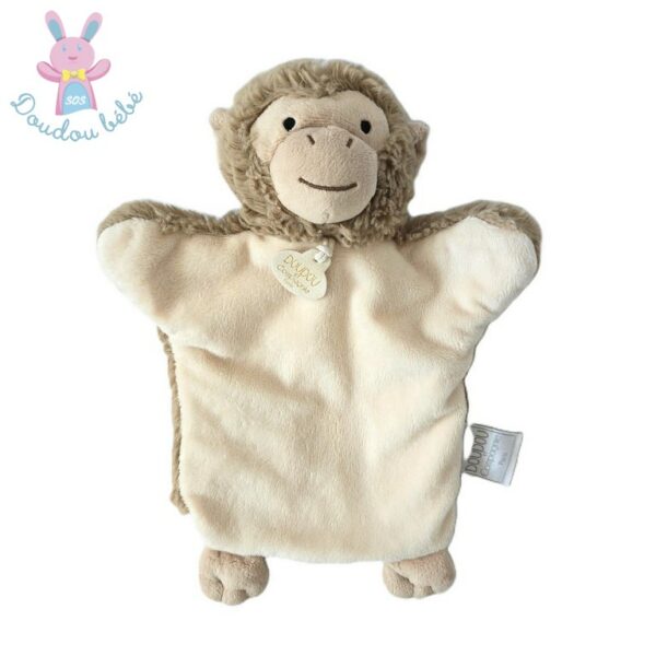 Doudou Singe marionnette beige crème écru DOUDOU ET COMPAGNIE