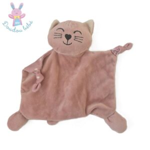 Doudou plat Chat rose à pois nez cœur noir HEMA