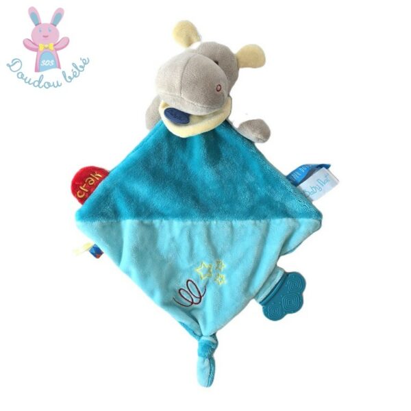 Super doudou plat Hippopotame activités bleu BABY NAT