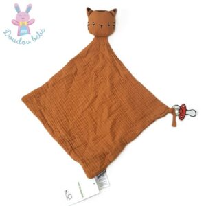 Doudou plat TIGRE lange marron noir VERTBAUDET