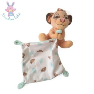 Doudou Roi lion Simba orange mouchoir blanc bleu DISNEY BABY