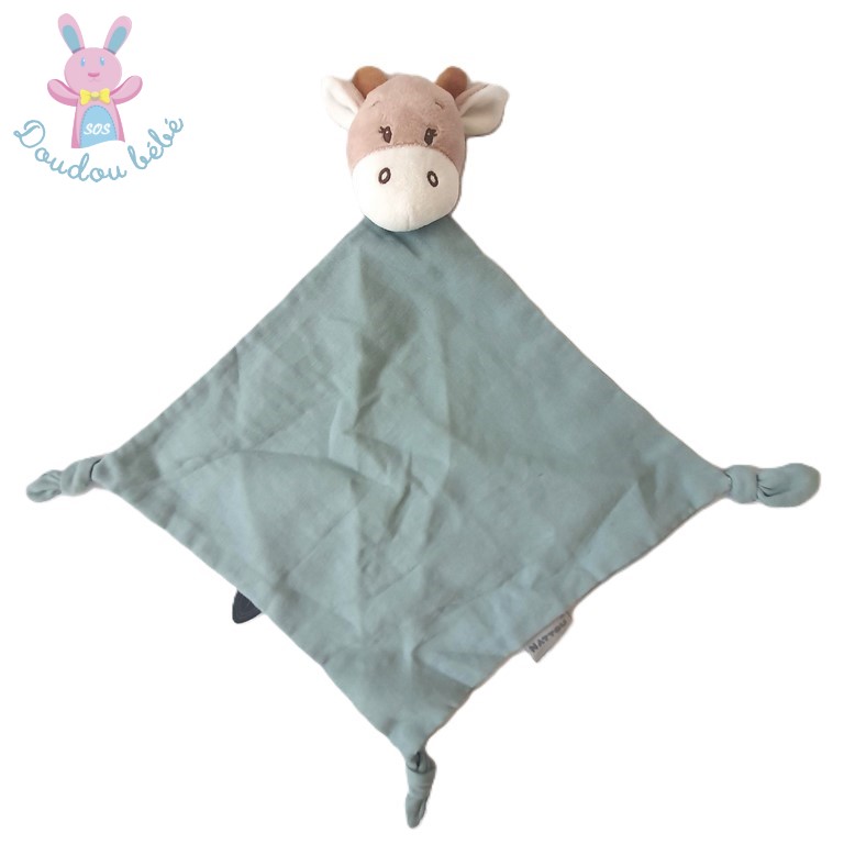 Doudou plat Girafe Luna et Axel lange vert NATTOU