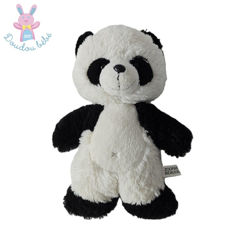 Doudou Panda tout doux blanc et noir ZOO DE BEAUVAL