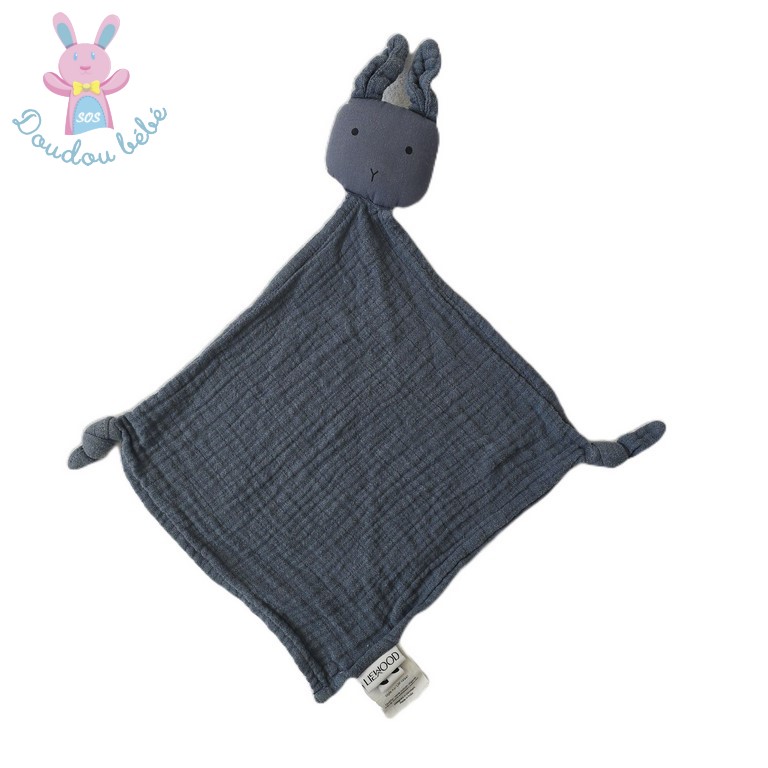 Doudou plat Lapin lange bleu LIEWOOD