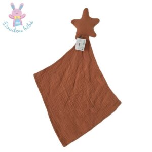 Doudou étoile plat lange tissu marron ZEEMAN