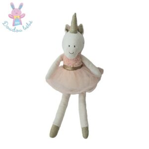 Doudou Licorne Hermione rose blanc tulle MAISONS DU MONDE